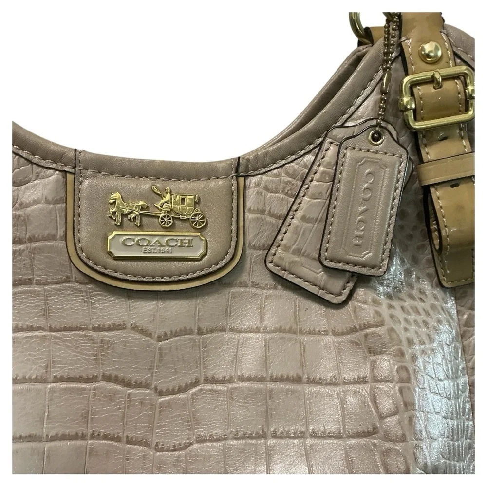 COACH MADISON EMBOSSED CROC SHOULDER BAG NO. F1173-18616 - Picture 4 of 6